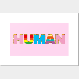 Human Flag Posters and Art